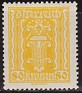 Austria 1922 Símbolos 80 K Yelow Scott 267